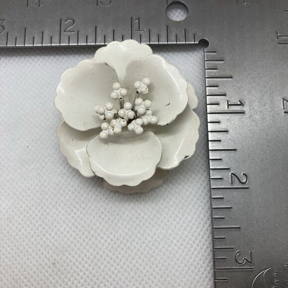 Vintage Lot of 3 Gold Tone Pin Brooch Floral Mod M Jent Gold & White Flower - Picture 14 of 16
